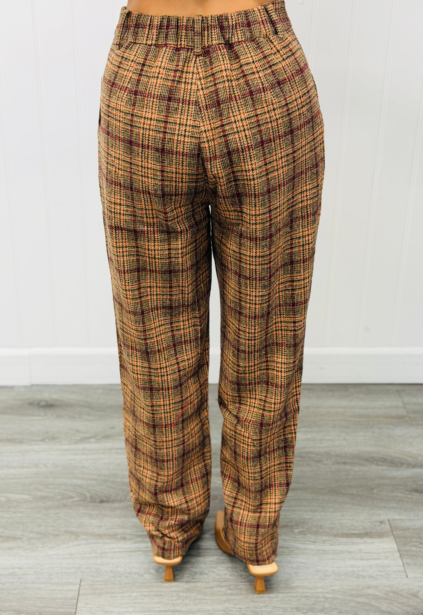 Brown/Orange Plaid Trousers (Reg & Plus)