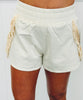 Ecru Western Fringe Dolphin Shorts (Reg.)