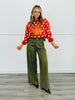 Queen Of Sparkles Orange Polka Dot Pumpkin Sweater (Reg. and Plus)