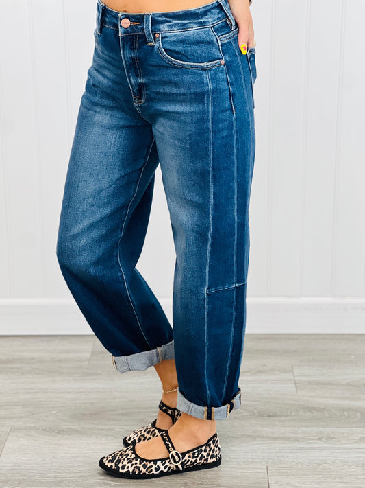 Risen Rock The Night Away Barrel Jeans Dark (Reg. & Plus)