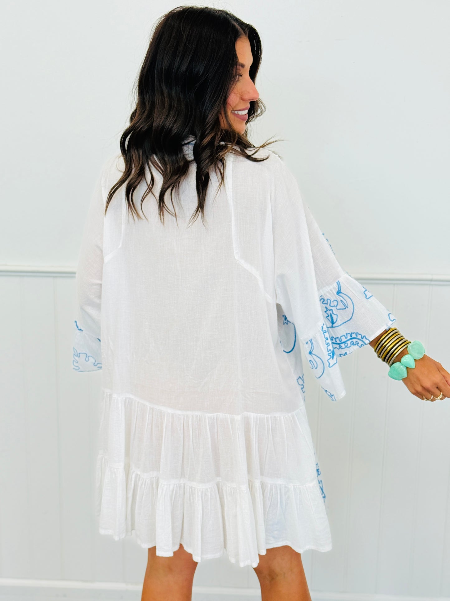 POL Ivory Multi Embroidered Mini Dress (Reg.)