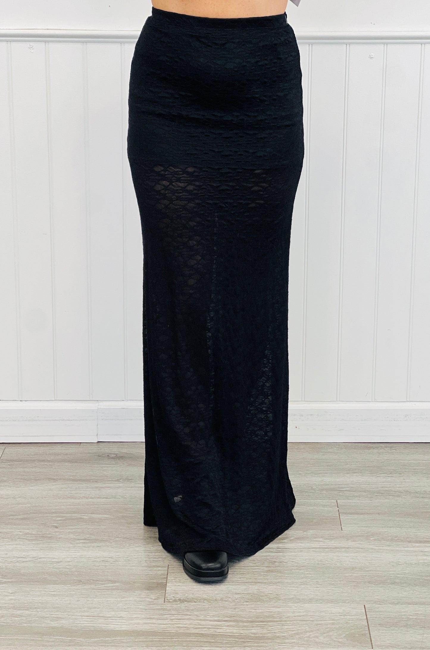 Lace Floral Maxi Skirt (Reg.)- 2 Colors