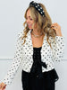 Polka Dot Satin Tie Jacket (Reg.)-2 Colors