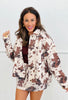 Brown Multi Cow Print Back Pleat Jacket (Reg.)