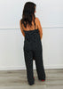 Black/White Polka Dot Bow Detail Jumpsuit (Reg.)
