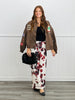 Brown Multi Animal Print Shirt & Pants Set (Reg & Plus)
