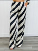 Black/Ivory Stripe Shirt & Pants Set (Reg)