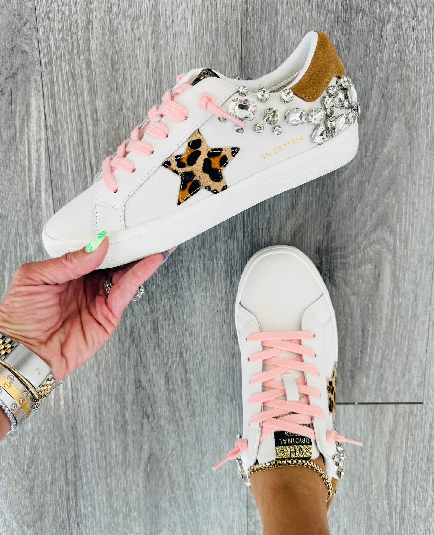VH x WR Born To Shine Leopard Remix Sneakers