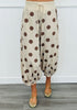 Taupe/Brown Polka Dot Balloon Pants (Reg. and Plus)