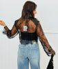 Black Sheer Lace Shirt (Reg.)
