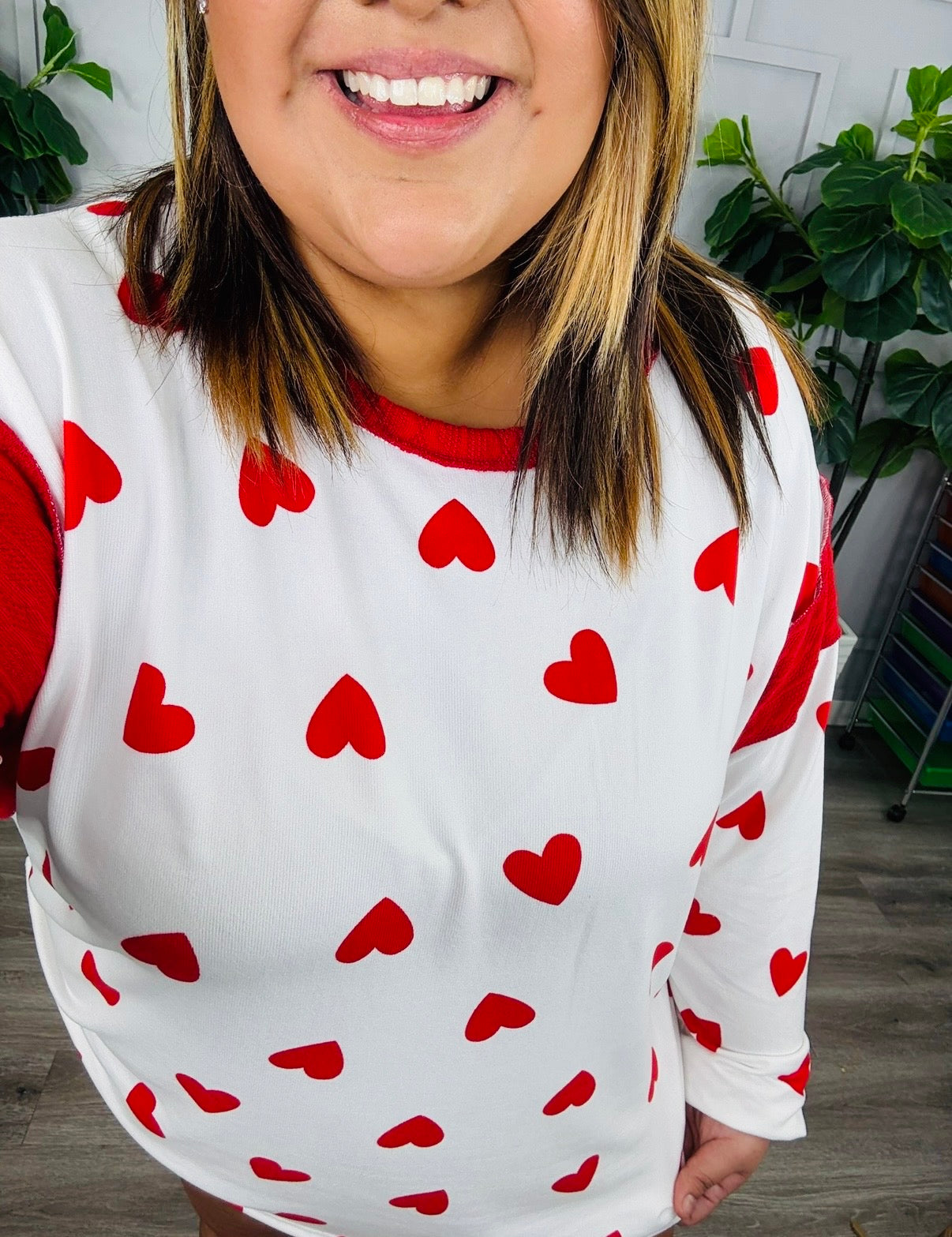 Feel The Love Long Sleeve Top (Reg. and Plus)