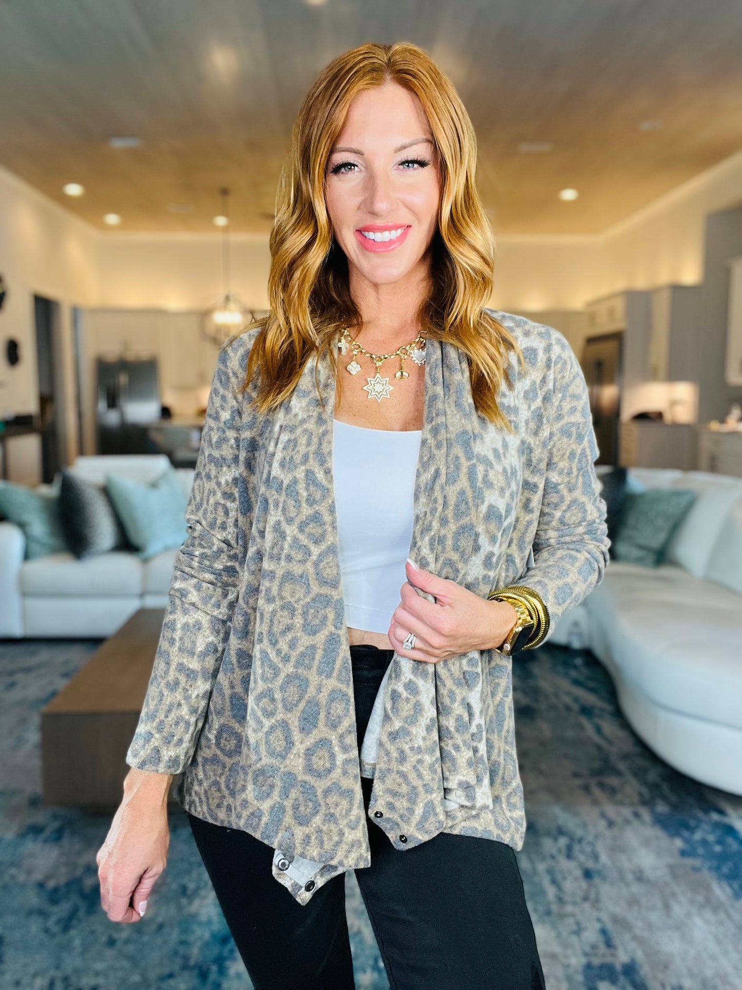 Reversible Leopard Fur Open Top (Reg.)