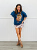 Queen Of Sparkles Navy Big Turkey Sweatshirt (Reg. and Plus)