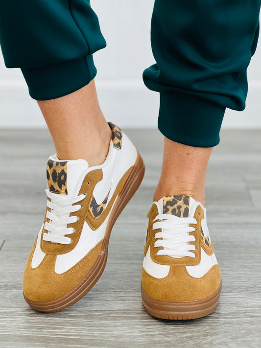 Mocha Leopard Suede Sneakers