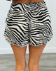 Zebra Print Drawstring Dolphin Shorts (Reg.)