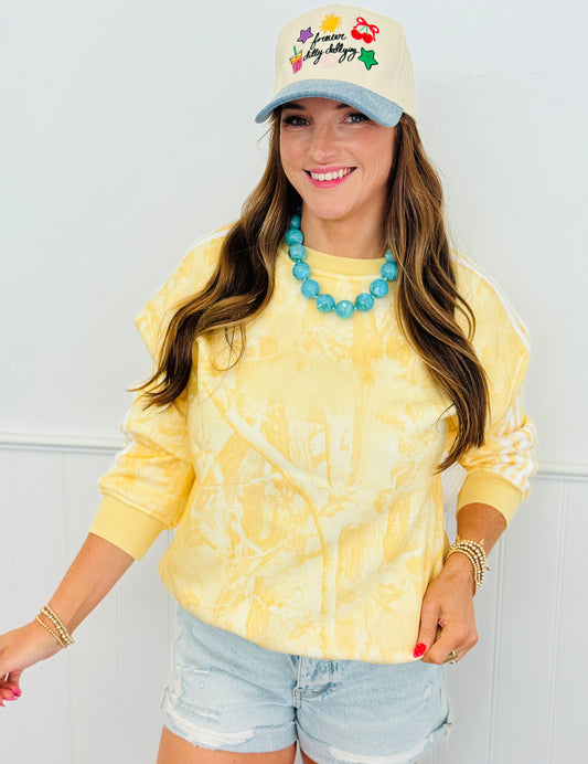 Butter Monochromatic Tree Camo Sweatshirt (Reg.)