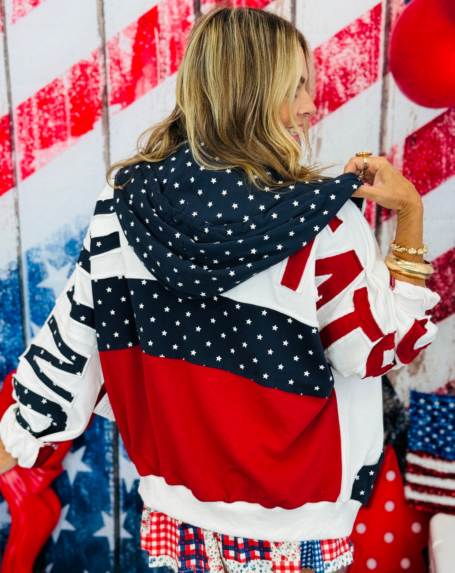 USA Patchwork Hoodie Jacket (Reg.)