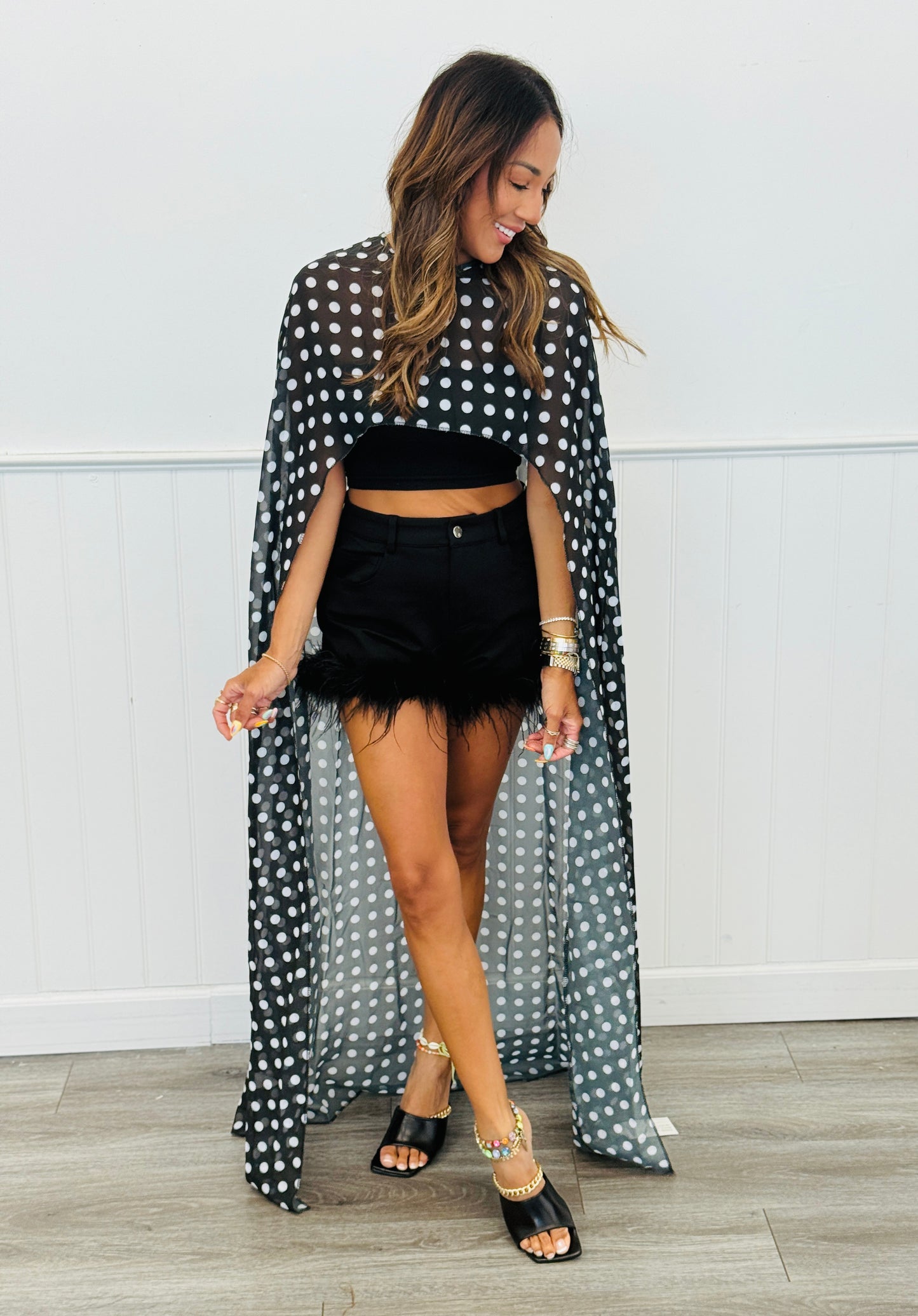 Spotlight Chic Polka Dot Cape (OS)