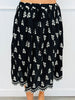 Black Floral Embroidered Top & Skirt Set (Reg. and Plus)