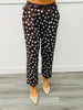 Choco/Blue Polka Dot Belted Trouser Pants (Reg.)