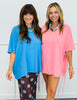 Asymmetric Drawstring Oversized Tee (Reg & Plus) - 2 Colors