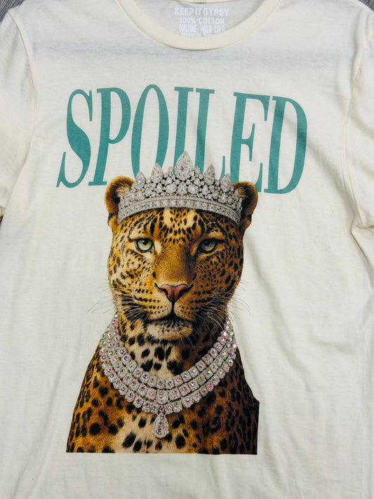 Spoiled Leopard Bling Tee (Reg. and Plus)