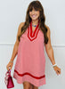 Red Gingham Sleeveless Mini Dress (Reg & Plus)