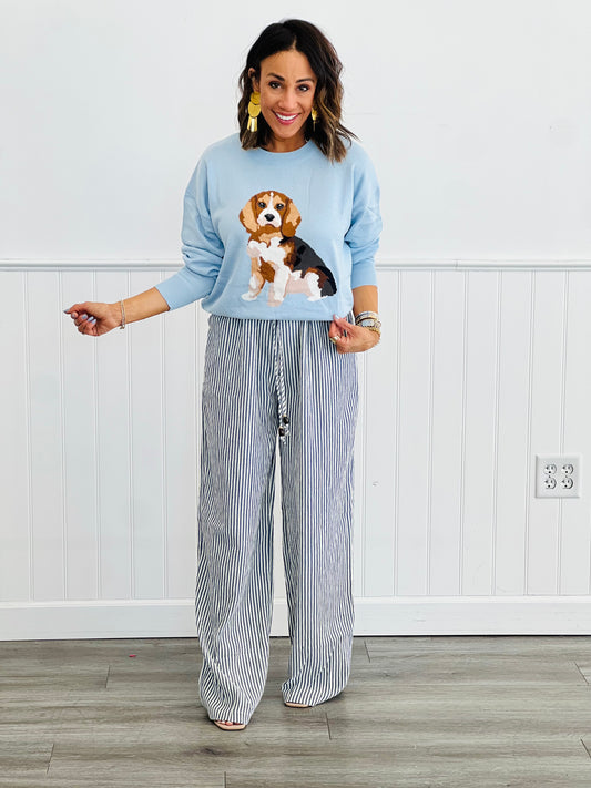 Blue Beagle Graphic Sweater (Reg.)