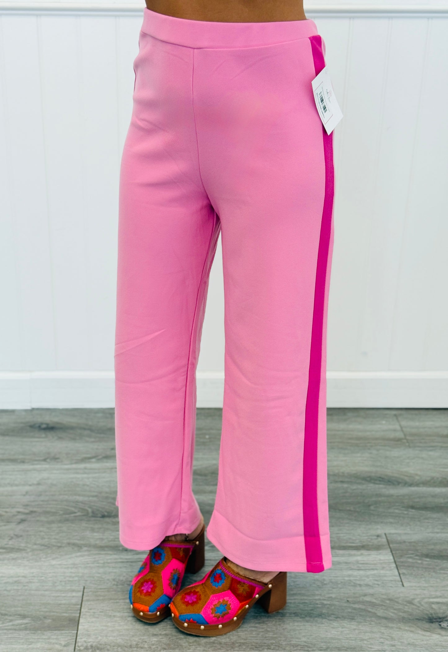 High Waist Side Stripe Pants (Reg.) - 2 Colors
