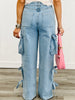 Denim Baggy Bows & Cargo Pockets Jeans (Reg.)