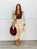 POL Latte & Lace Embroidered Tiered Maxi Skirt (Reg.)