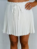 White Pleated Paperbag Mini Skort (Reg & Plus)