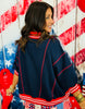 Red/Navy USA Flag Oversized Sweatshirt (Reg.)