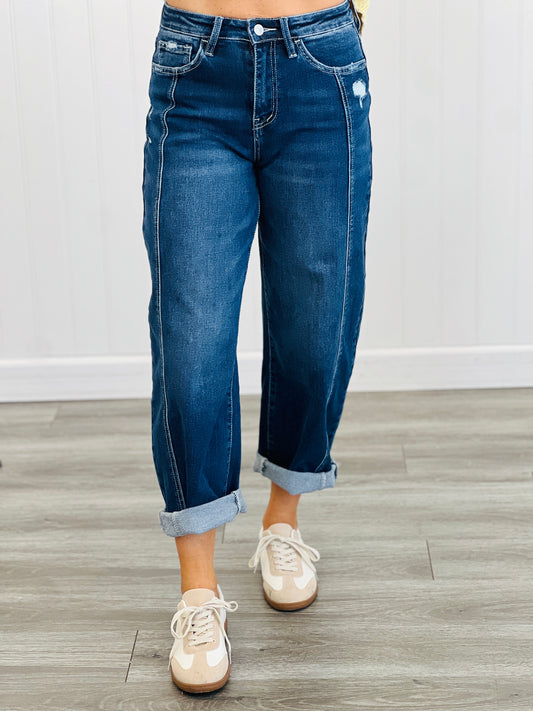 Fit Check High Rise Barrel Jeans (Reg & Plus)