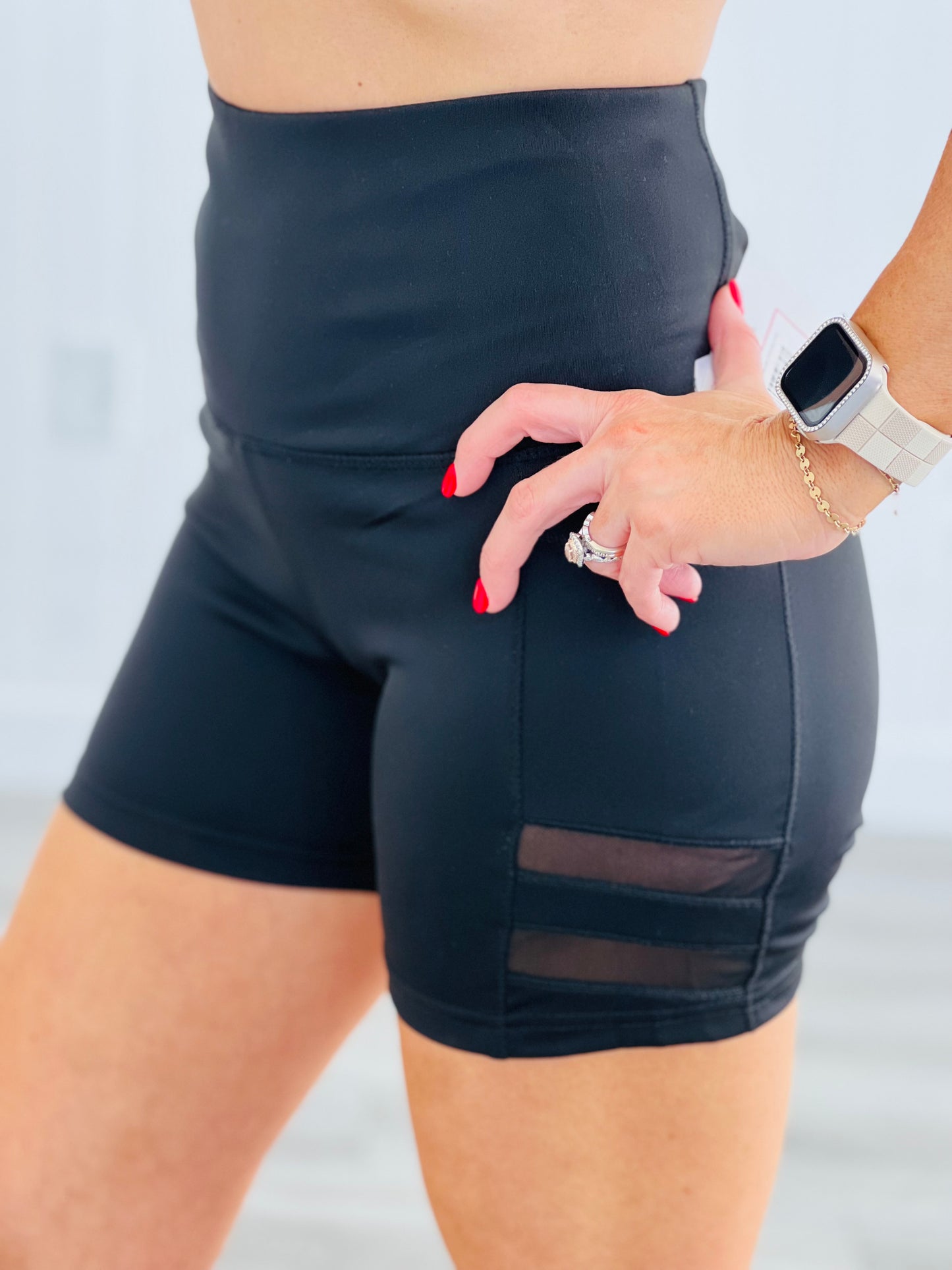 Black Sculpting Active Biker Shorts (Reg. & Plus)