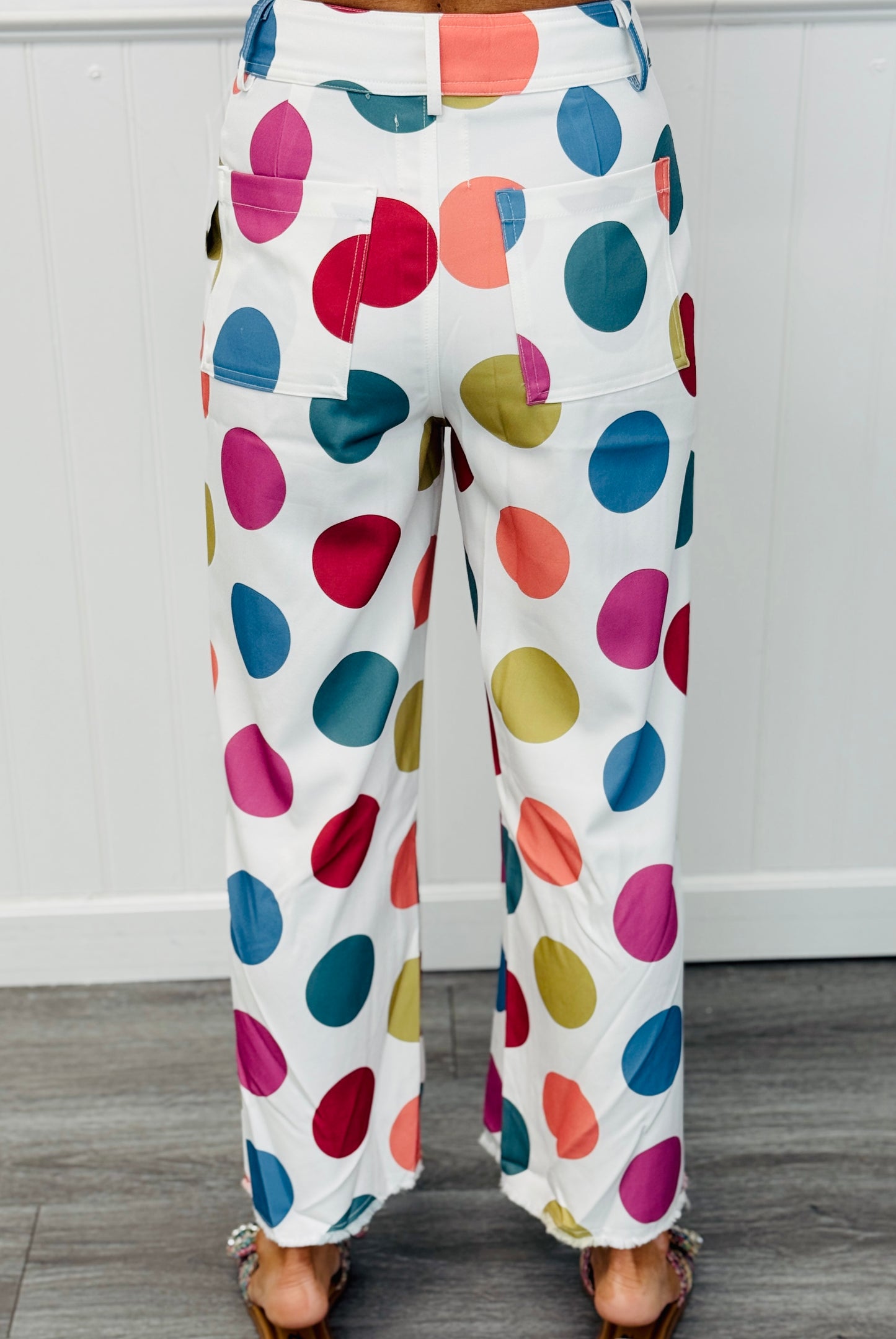 Vivid Polka Dot Wide Leg Pants (Reg.)