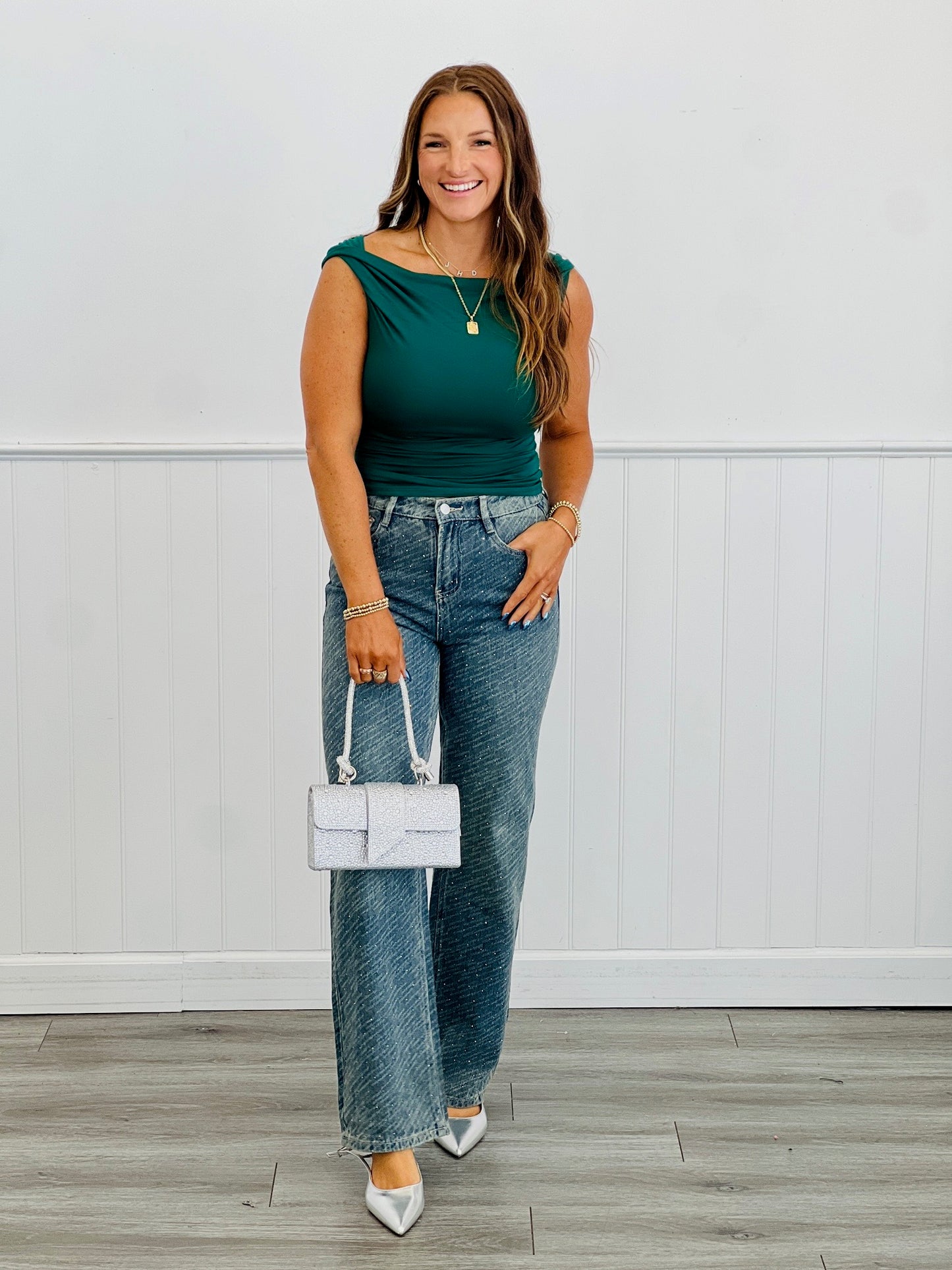 Casual Denim Twinkle Studded Jeans (Reg.)