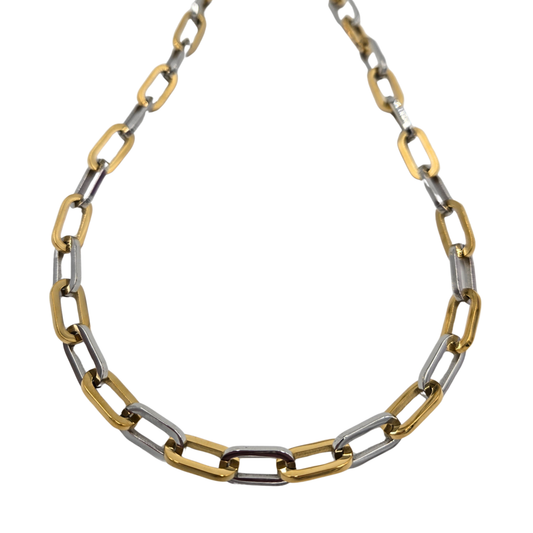 Lauren Kenzie - Two Tone Chain Link Necklace