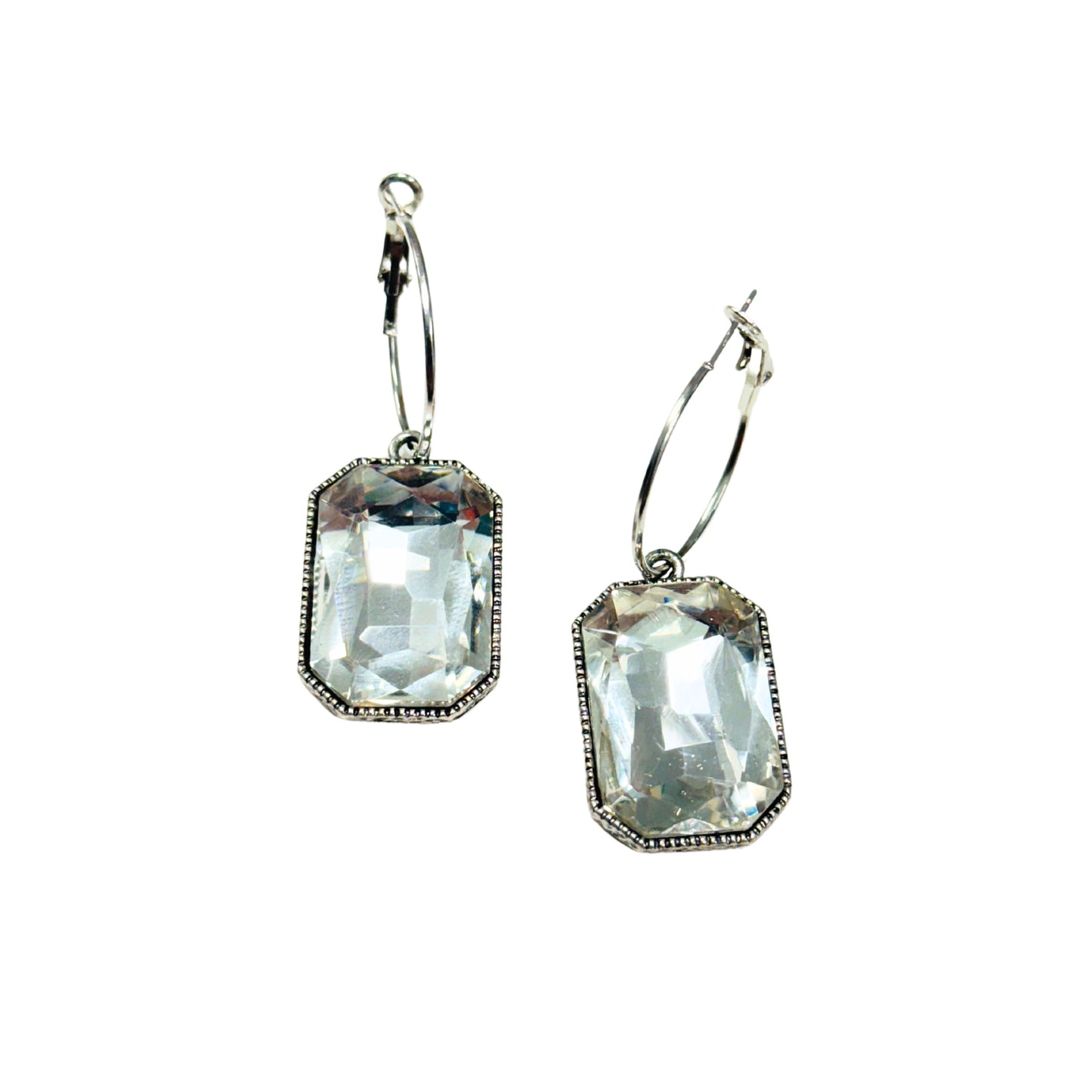 Rectangle Jewel Earrings (2 colors)
