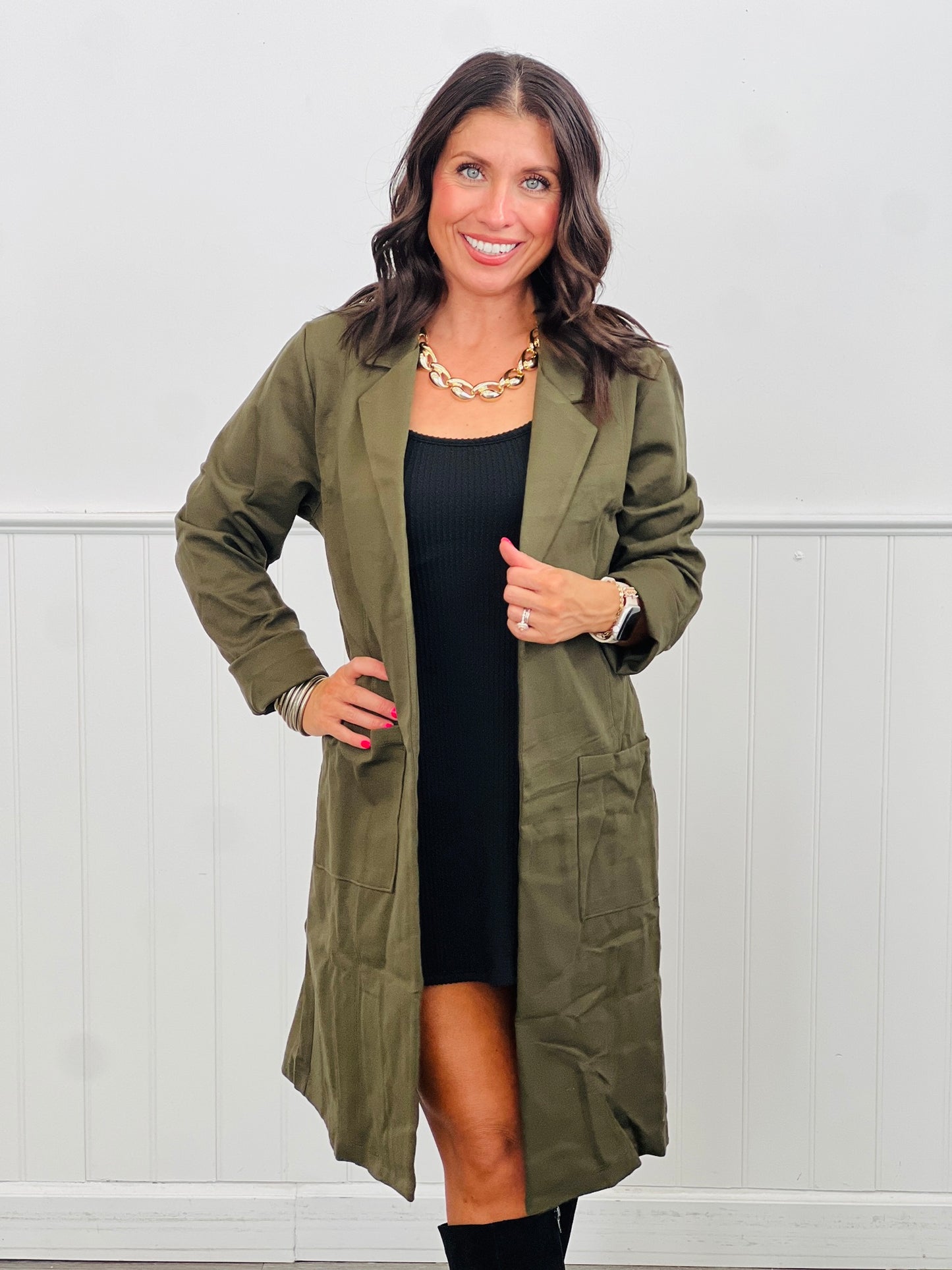 Dear Scarlett The Brandi Longline Blazer (Reg. and Plus) - 7 Colors