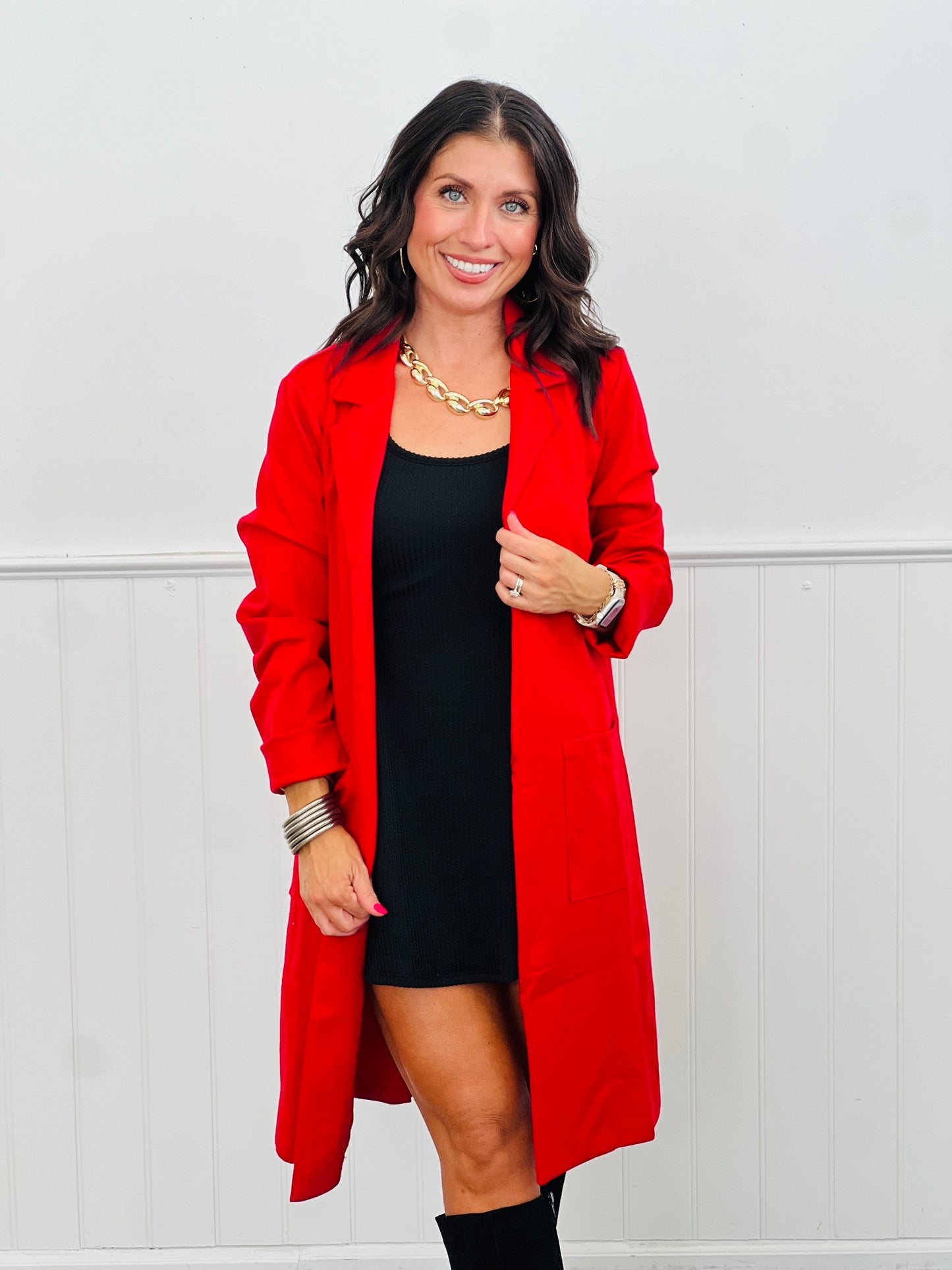 Dear Scarlett The Brandi Longline Blazer (Reg. and Plus) - 7 Colors