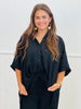 Black Airflow Shirt & Pants Set (Reg & Plus)