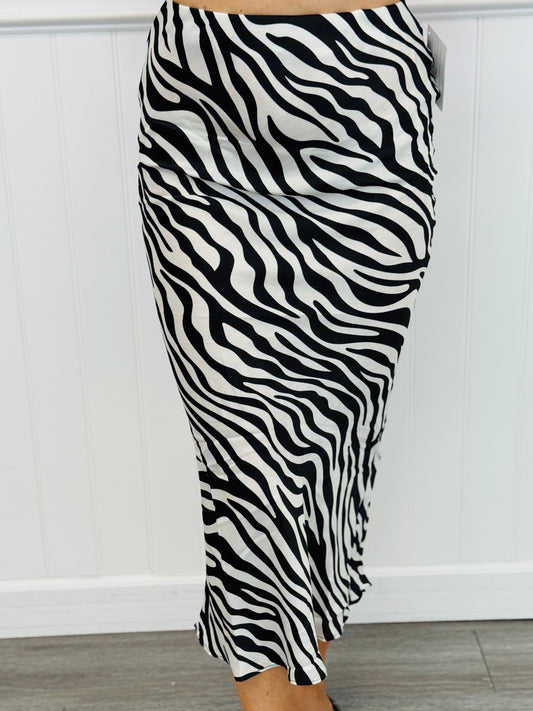 Zebra Print Maxi Skirt (Reg.)