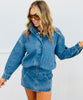 Denim Kangaroo Pocket Mini Dress (Reg.)