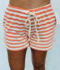 Orange Stripe Terry Cloth Shorts (Reg.)