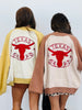 Western Patch Zip Up Sweater Jacket (Reg. and Plus) - 2 Colors