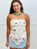 Cream Whimsicle Ice Cream Satin Tube Top (Reg.)