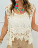POL Delicate Open Lace Tank Top (One Size)-2 Colors