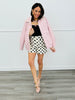 Pastel Pink Faux Leather Jacket (Reg.)