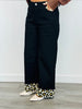 Contrast Leopard Cuffs Pants (Reg.)- 4 Colors